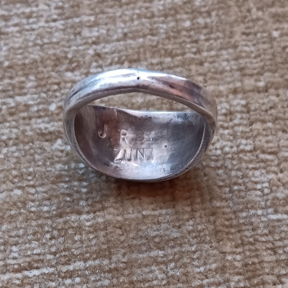 Sterling Silver JR Zuni Multi Stone Inlay Ring - Picture 11 of 11